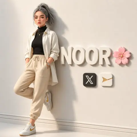 Premium 3D Cartoon Fashion Female Character Brand Poster