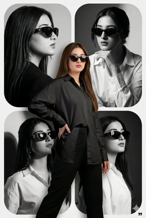 Premium modern fashion collage poster design