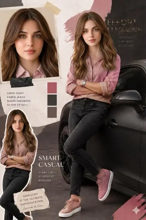 Professional Fashion Lookbook Style Guide Pink Shirt Super Run