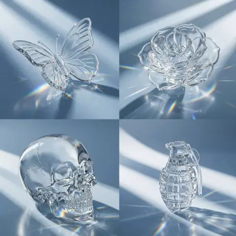 Pure optical glass macro close-up