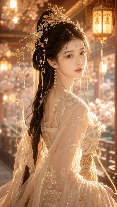 Refined photo of the noble heroine of Tang Dynasty Fairy Tale