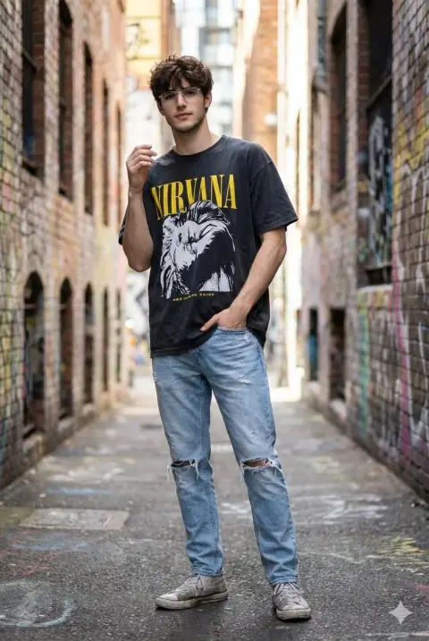 Relaxing street photography in the graffiti alley
