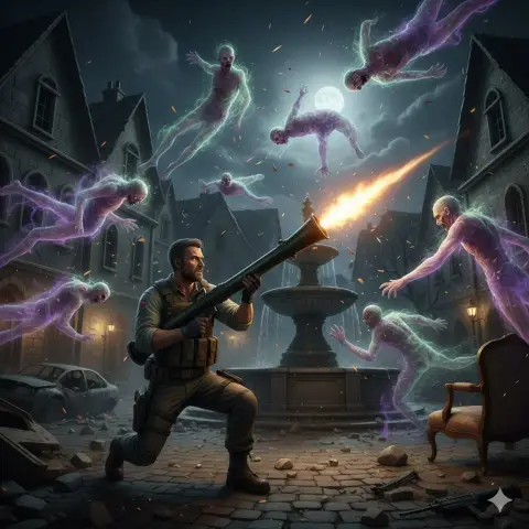 Resident Evil bazooka blasts away ghost zombies