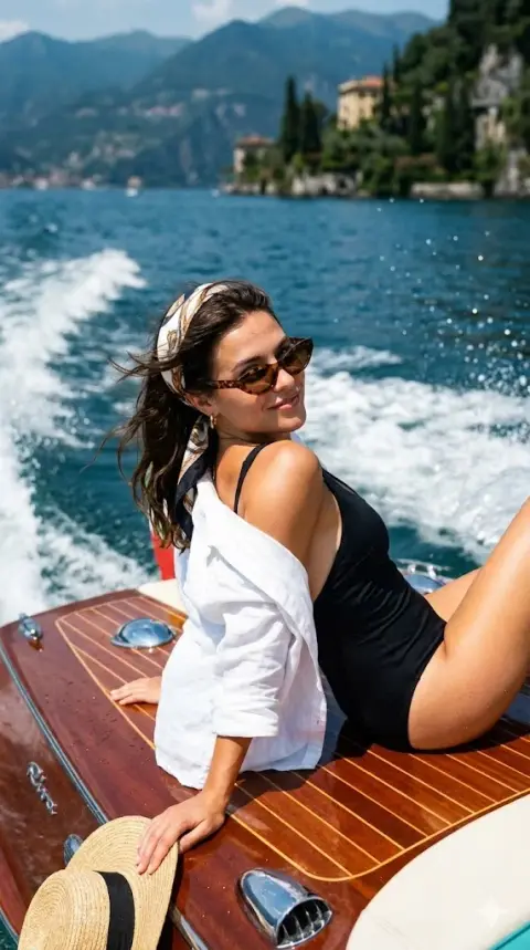 Retro beauty on a Riviera yacht