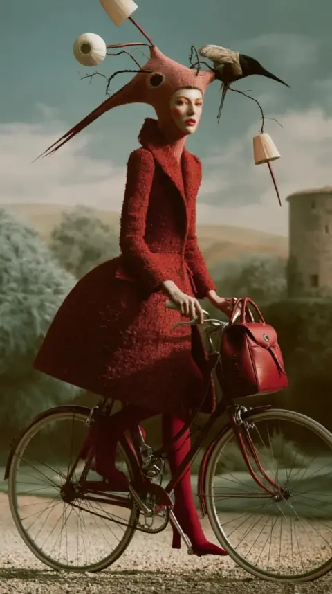 rides a bicycle