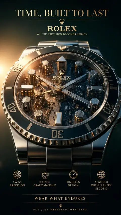 Rolex luxury architecture concept poster