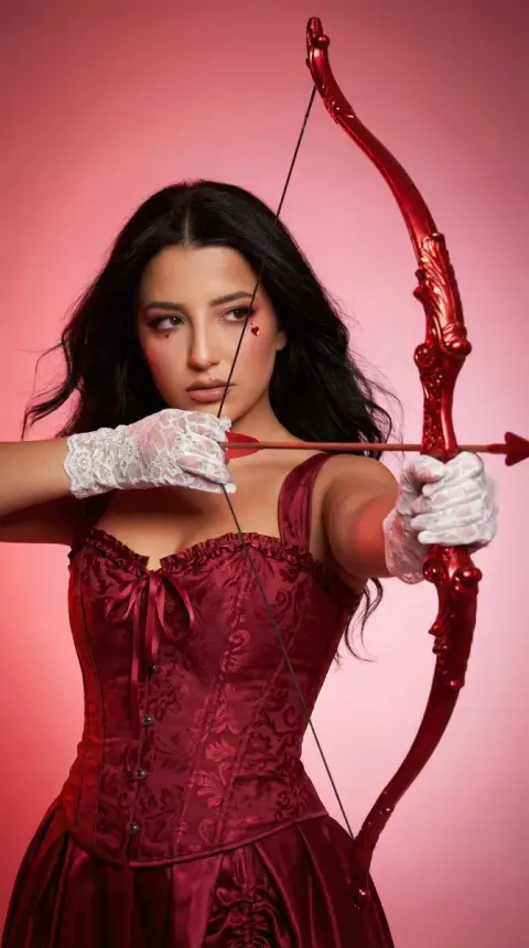 Romantic archery blockbuster of crimson baroque girl