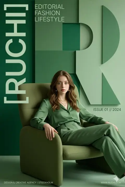 RUCHI modern high-end editorial brand design poster