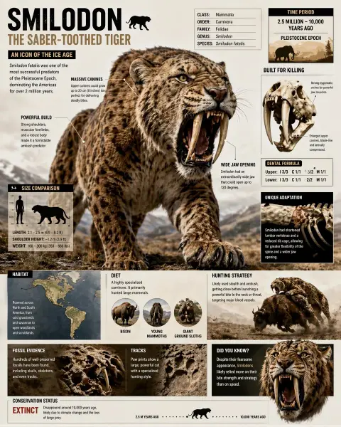 Sabre-Toothed Tiger Ultimate Scientific Exploration Illustrated Book