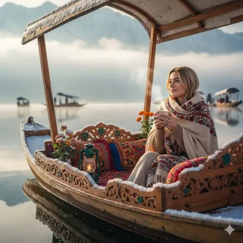 Sidney Sweeney captures Kashmir’s stunning snowscape