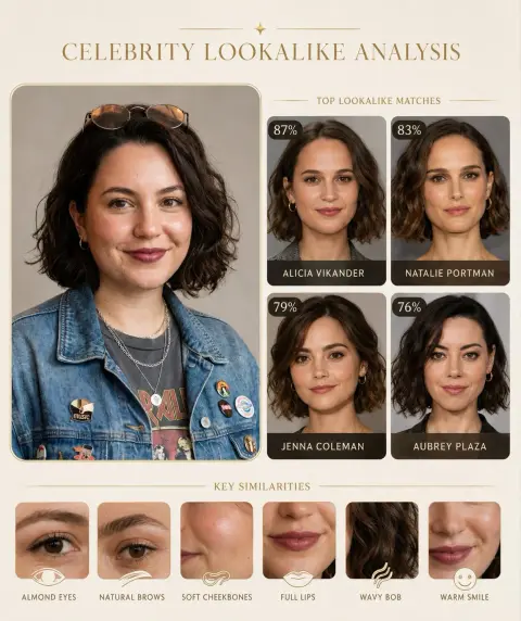 Similar face shape analysis chart of high-end celebrities