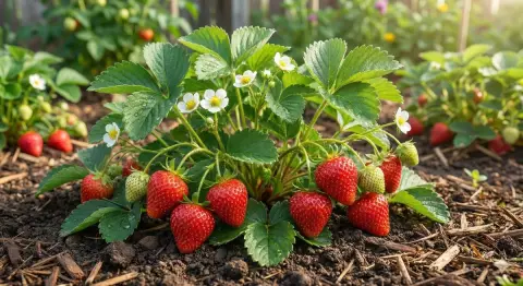 Smart shopping in future supermarkets, AR holographic projection displays strawberry nutrition data