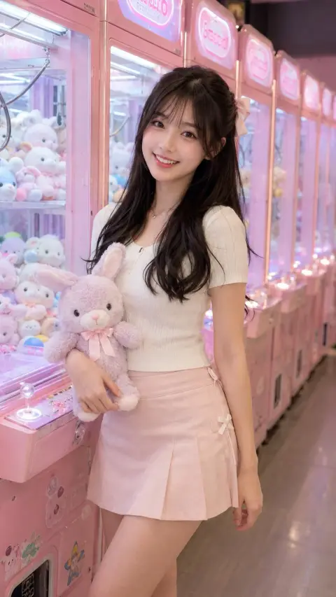 Soft light CCD urban cute doll machine photo