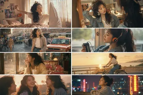 Soft light storyboard of a Chinese girl in the 1980s
