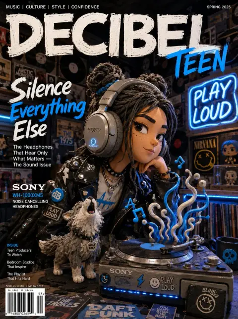 Sony Claymation Style Music Girl Poster