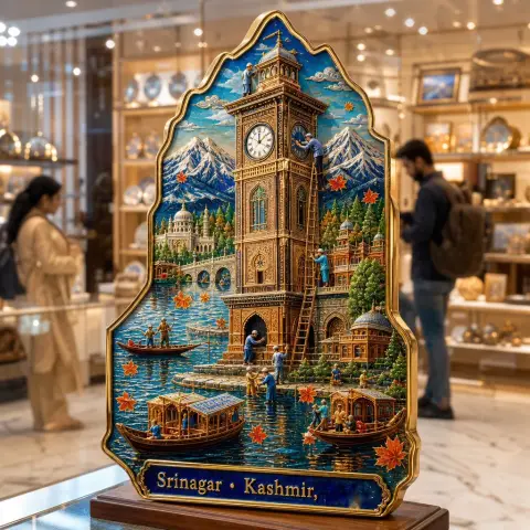 Srinagar Cloisonné Enamel Refrigerator Magnet