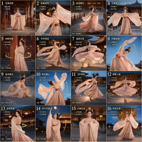 Storyboards of the 16 palace dances of the Han and Tang Dynasties