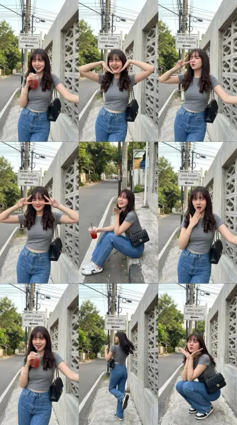Street Korean style girl Jiugongge photo