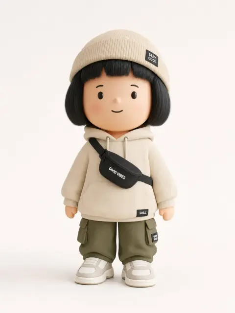 Street wear trendy art doll