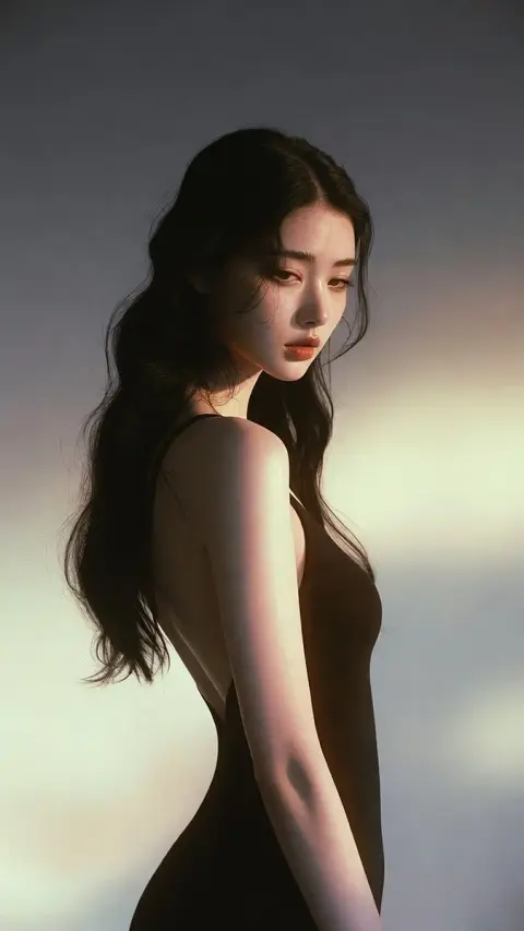 Stunning retro light and shadow of Japanese and Korean beauties