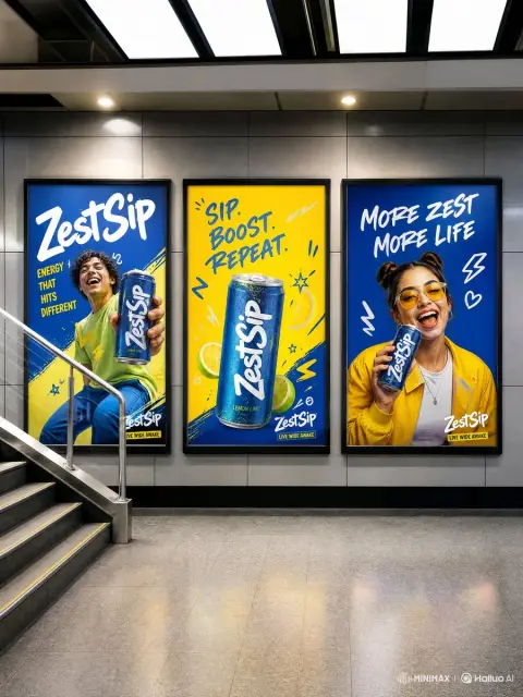 Subway Station ZestSip Vibrant Advertising