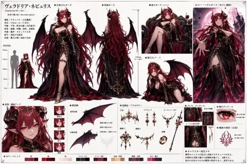 Succubus Queen professional animation design draft