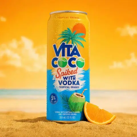 Summer beach sparkling water commercial photography