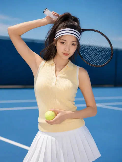 Summer tennis girl Y2K fashion sports photo