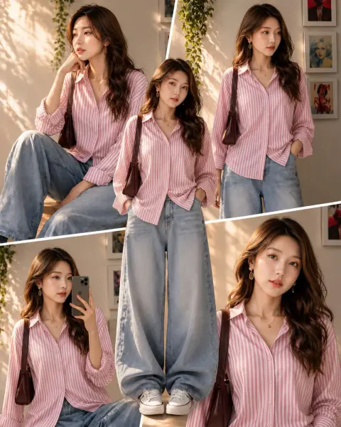 Sunny apartment women's fashion magazine collage