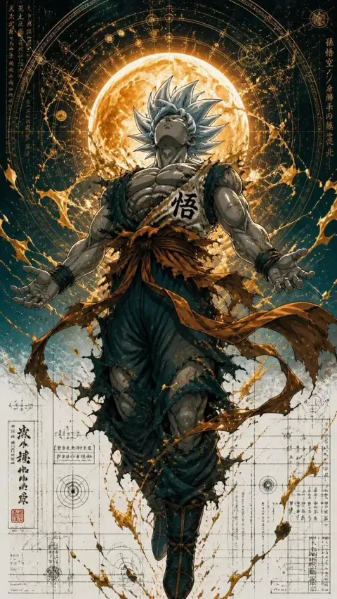 Super detailed gohan beast wind warrior illustration