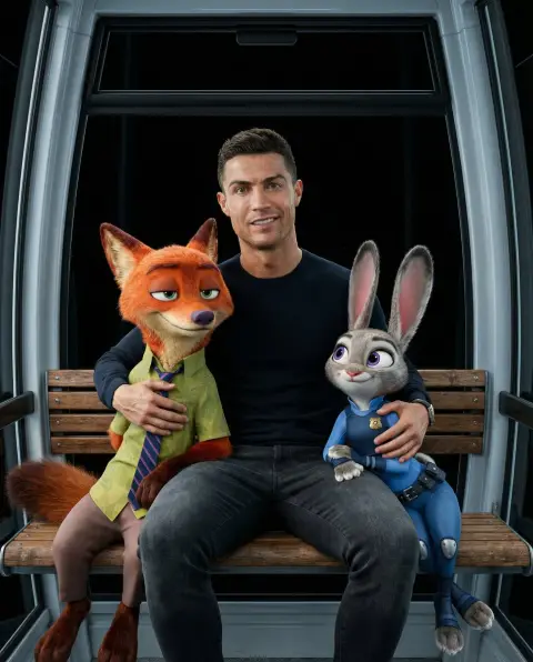 Super-realistic cinematic feel: Cristiano Ronaldo and Judith Nick share the same screen