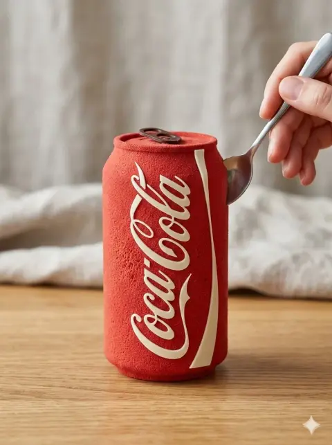 Super realistic macro mousse cake cut-up close-up