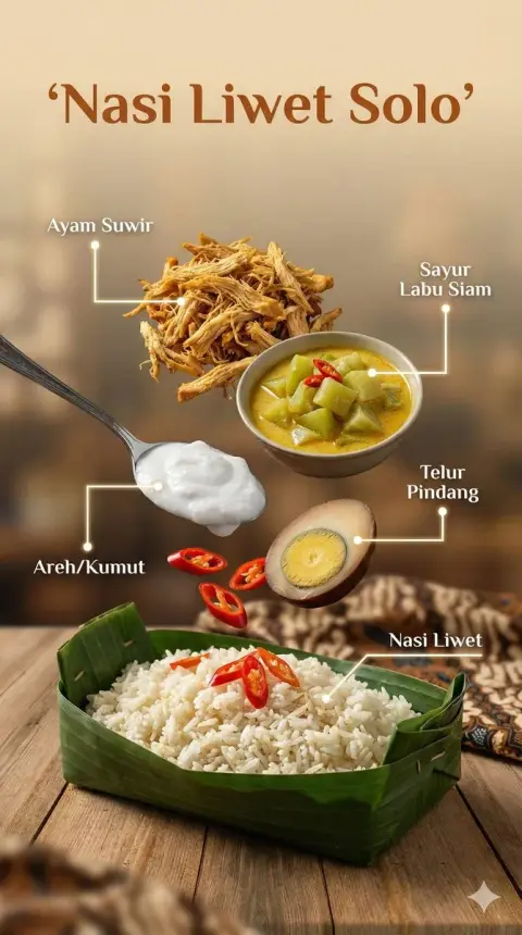 Suspended Indonesian Food Commercial Poster
