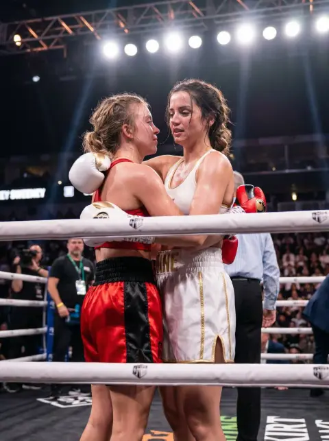 Sweat and tenacity in the corner of the ring