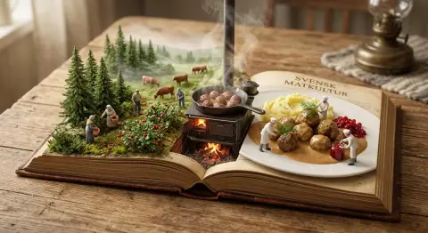 Swedish meatball pop-up book micro model