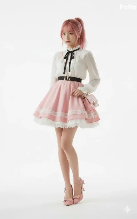 Sweet tulle outfit with pink bow