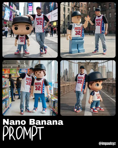 Take a fun photo with LEGO Funko trendy figures