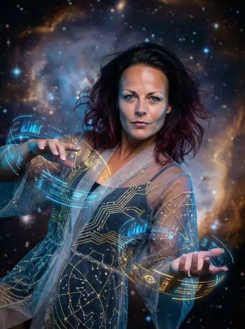 The Celestial Archivist Suspended in the Deep Blue Universe