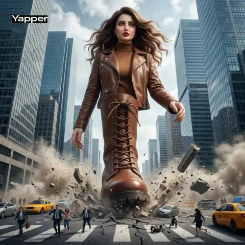 The epic giant woman who crushed the streets