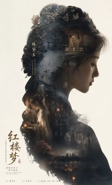 The epic narrative poster of Daiyu in Red Mansions