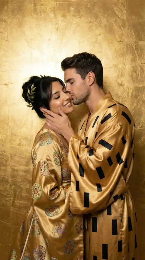 The loving lover in the golden mosaic