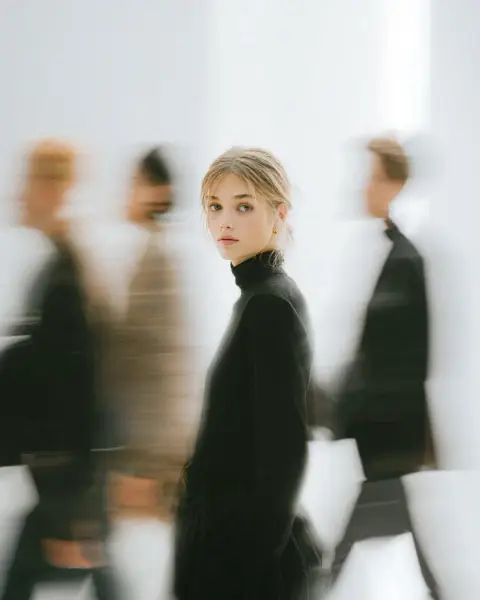 The minimalist stillness of an Alpine cool girl