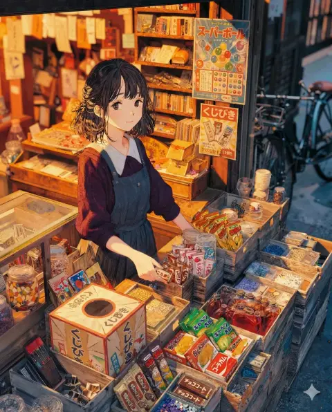 The moment when I bought cheap candies just to see her