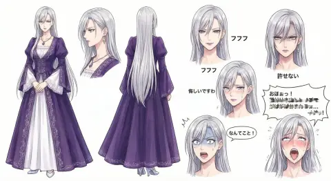 The multi-expression setting picture of the charming villain daughter