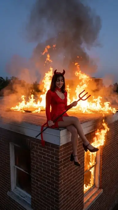 The Quiet Demon Woman on the Edge of Fire