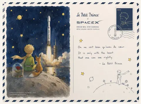 The romantic collaboration between the little prince and the starship