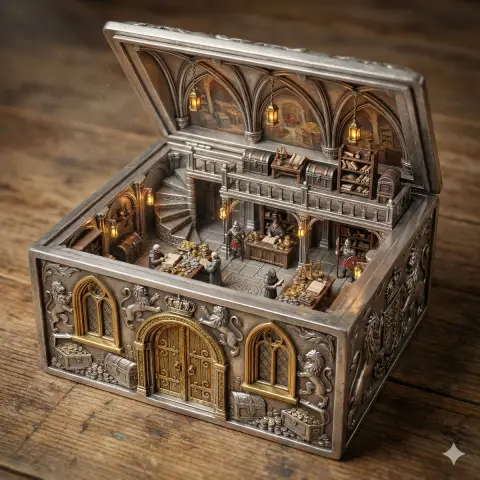 The Royal Treasure Room in an Ornate Silver Box