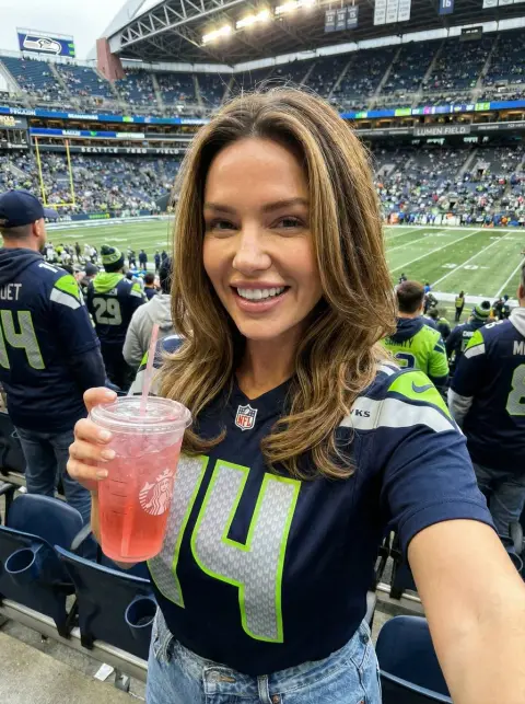 The Seattle Seahawks are excited about their home stadium and the special pink color in their hands