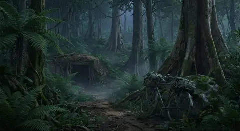 The Secret Jungle at Dusk on the Ho Chi Minh Trail