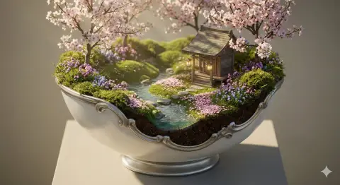 The secret of Kasuga Shrine in a porcelain bowl